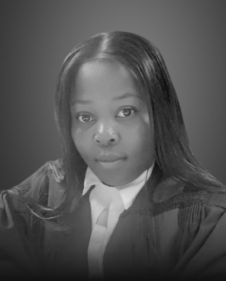 Phelo Makgopa, attorney in Sandton, Johannesburg, wearing court robes